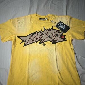 hellstar Yellow Graphic T-Shirt